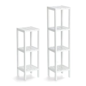 Standregal m. 4 Ablagen, MDF, weiß