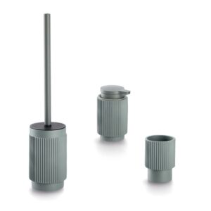 WC-Bürste "Stripes", Polyresin, salbei