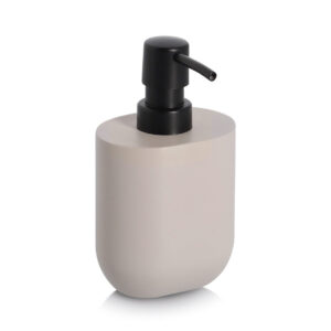 Seifenspender, Polyresin/Kunststoff, greige