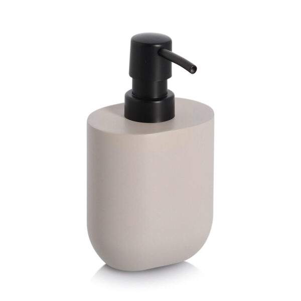 Seifenspender, Polyresin/Kunststoff, greige