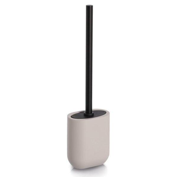 WC-Bürste, Polyresin/Edelstahl/TPR, greige