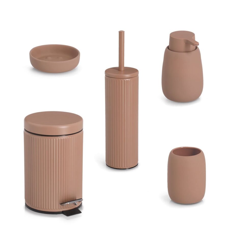 WC-Bürste, Metall/Edelstahl/Kunststoff, mocca