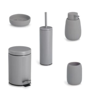 WC-Bürste, Metall/Edelstahl/Kunststoff, grau