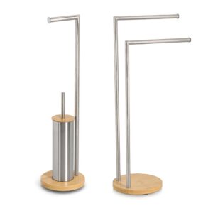 Handtuchhalter, Edelstahl/Bambus