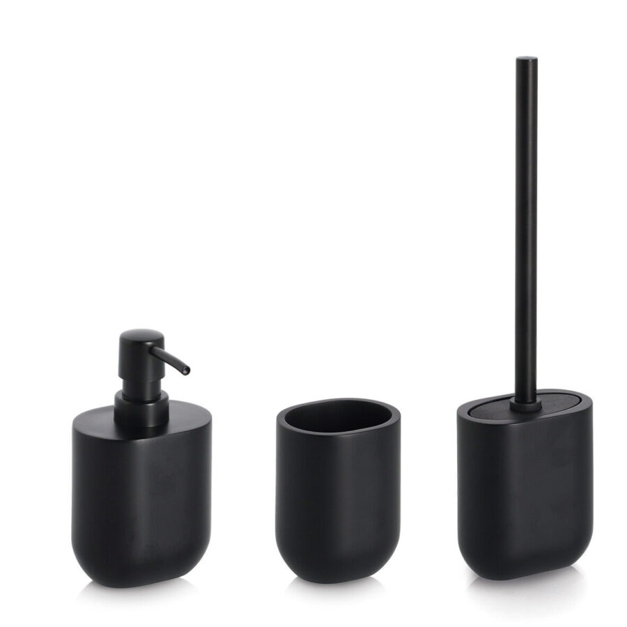 Seifenspender, Polyresin/Kunststoff, schwarz