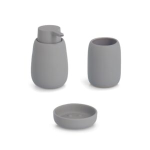 Seifenspender, Keramik, grau