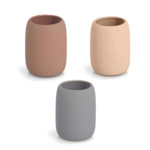 Zahnputzbecher, Keramik, grau