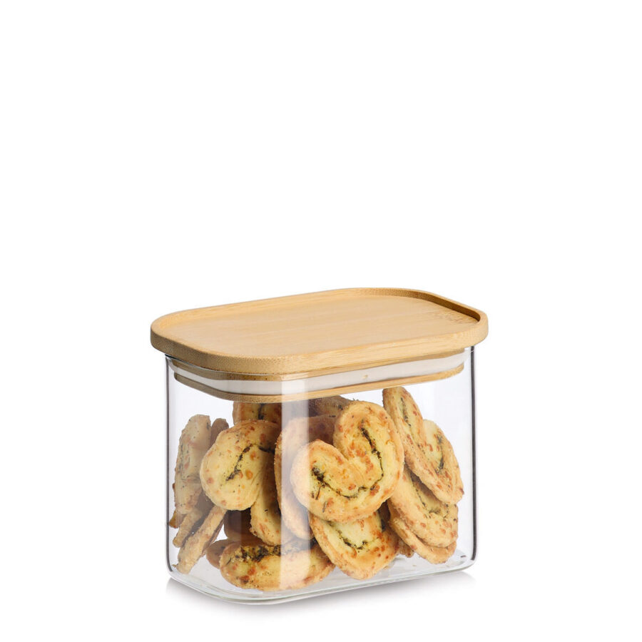 Vorratsglas mit Bambusdeckel, 600 ml