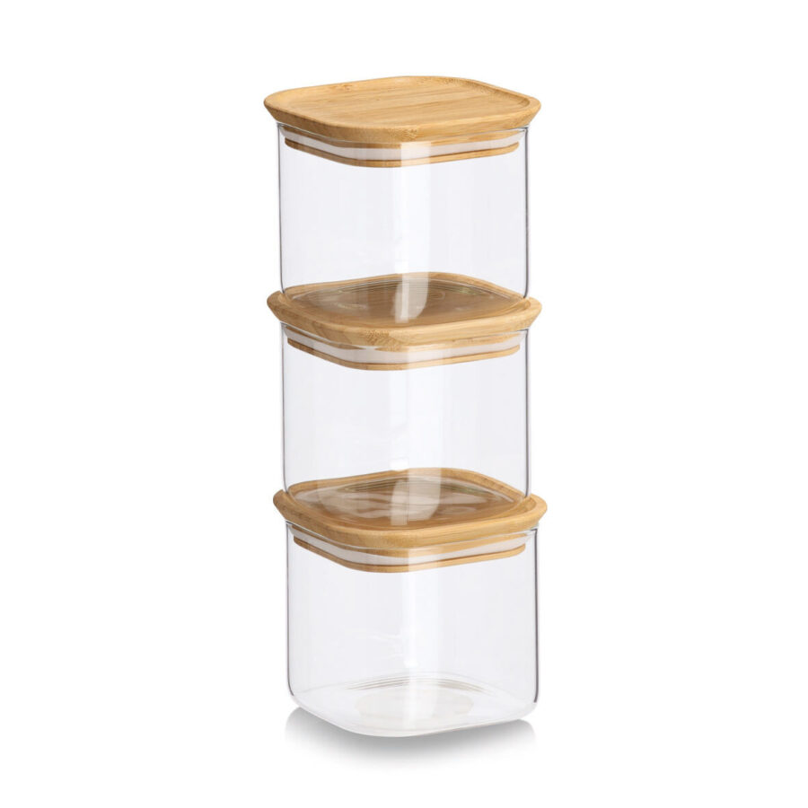 Vorratsglas-Set, 6-tlg. mit Bambusdeckeln