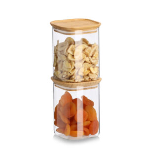 Vorratsglas-Set, 6-tlg. mit Bambusdeckeln