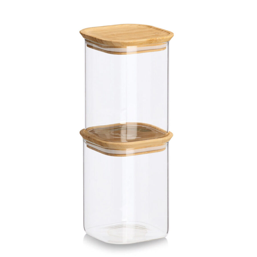 Vorratsglas-Set, 6-tlg. mit Bambusdeckeln