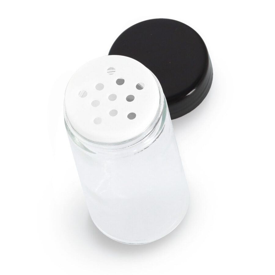 Gewürzglas mit Kunststoffdeckel, 90 ml, schwarz