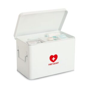 Medizinbox, Metall, weiß