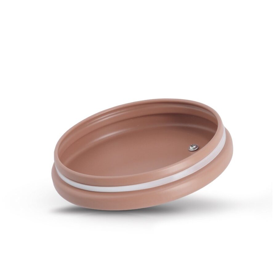 Vorratsdose, 1300 ml, Metall/Gummibaum, mocca