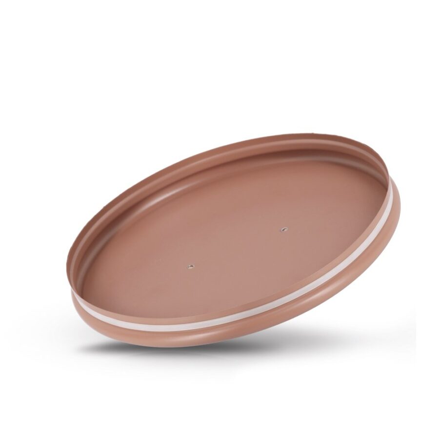 Vorratsdose, 2400 ml, Metall/Gummibaum, mocca