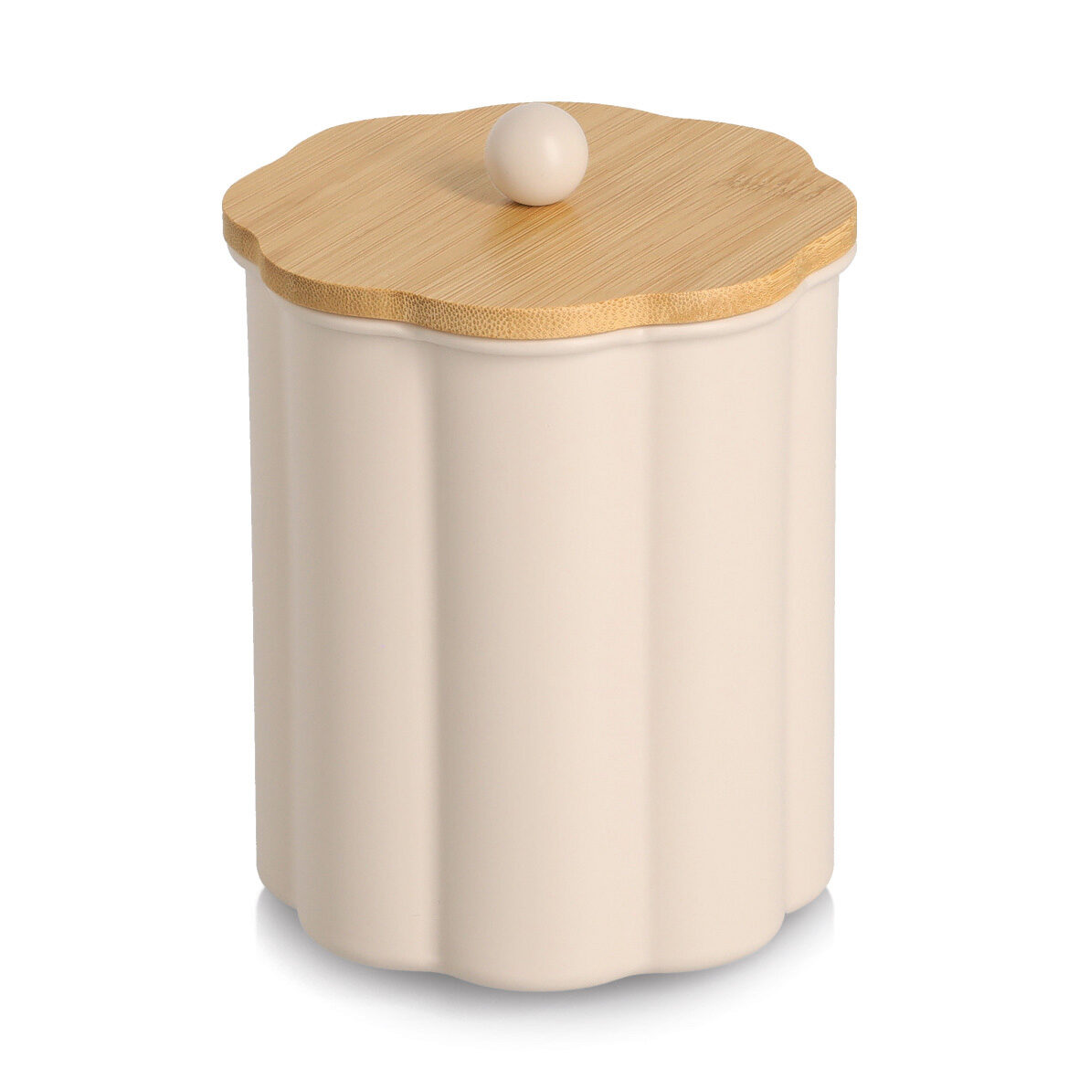 Vorratsdose mit Bambusdeckel, 1000 ml, Metall,