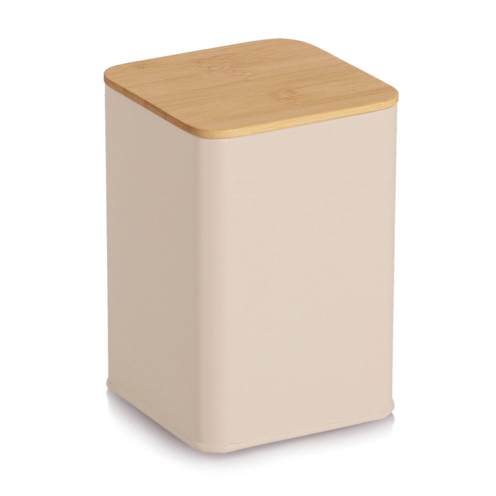 Vorratsdose mit Bambusdeckel, 1100 ml, Metall