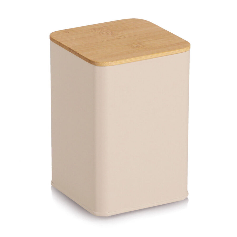 Vorratsdose mit Bambusdeckel, 1100 ml, Metall