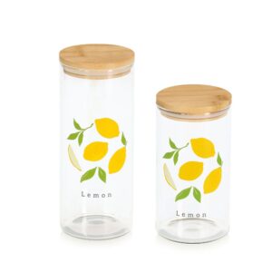 Vorratsglas "Lemon" m. Bambusdeckel, 1150 ml