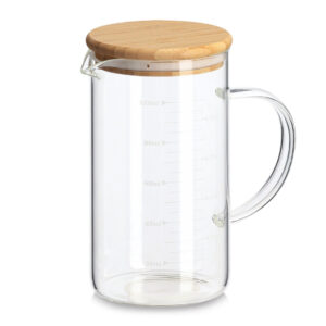 Messbecher mit Bambusdeckel, 1000 ml, Glas
