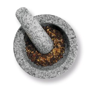 Mörser & Stößel-Set, Granit, grau