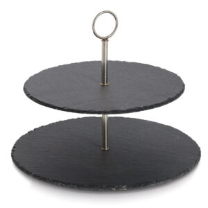 Etagere, Schiefer/Metall