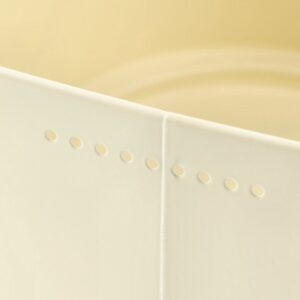 Brotkasten m. Bambusdeckel, Metall, gelb