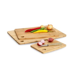 Schneidebretter-Set, 3-tlg., Bambus