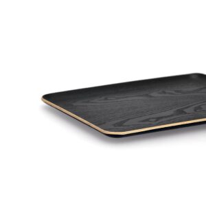 Serviertablett, Holz/Wengefurnier, schwarz