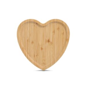 Serviertablett "Herz", Bambus