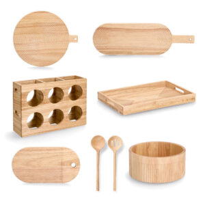 Serviertablett "Stripes", Gummibaum