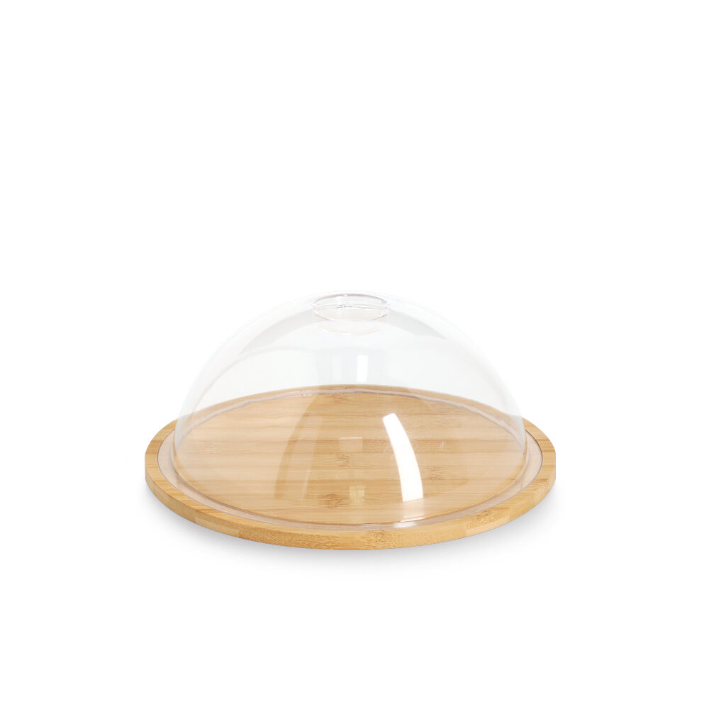 Käseglocke mit Haube, Bambus/Kunststoff