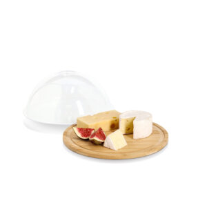 Käseglocke mit Haube, Bambus/Kunststoff