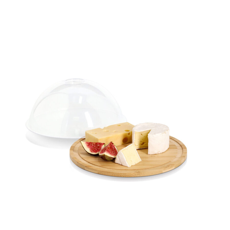 Käseglocke mit Haube, Bambus/Kunststoff