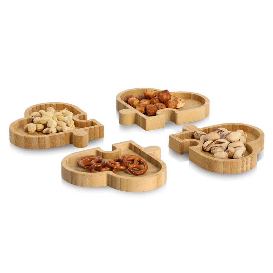 Snackteller "Hearts", Bambus