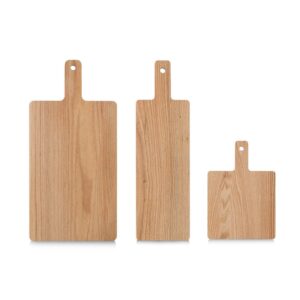 Schneide-/Servierbrett mit Griff, Eiche