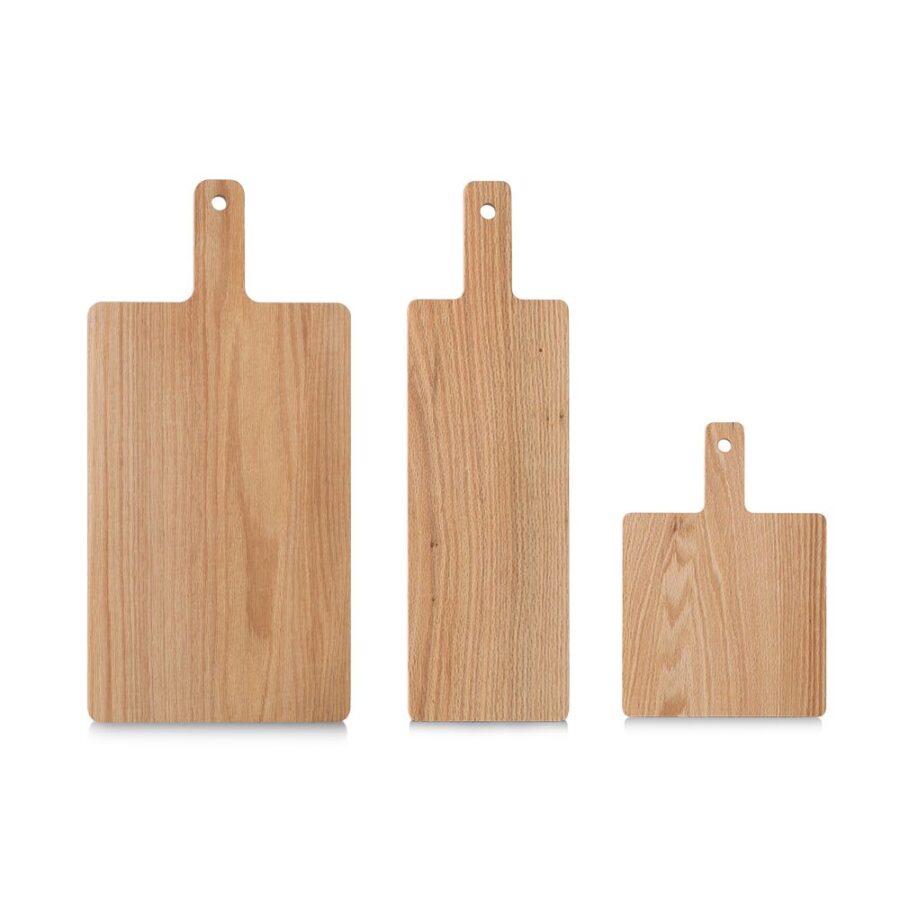 Schneide-/Servierbrett mit Griff, Eiche