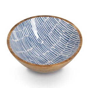 Schale, Mangoholz, blau