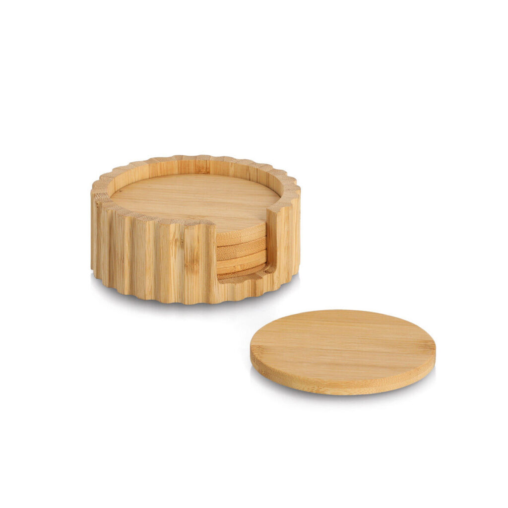 Glasuntersetzer-Set, 6-tlg., Bambus