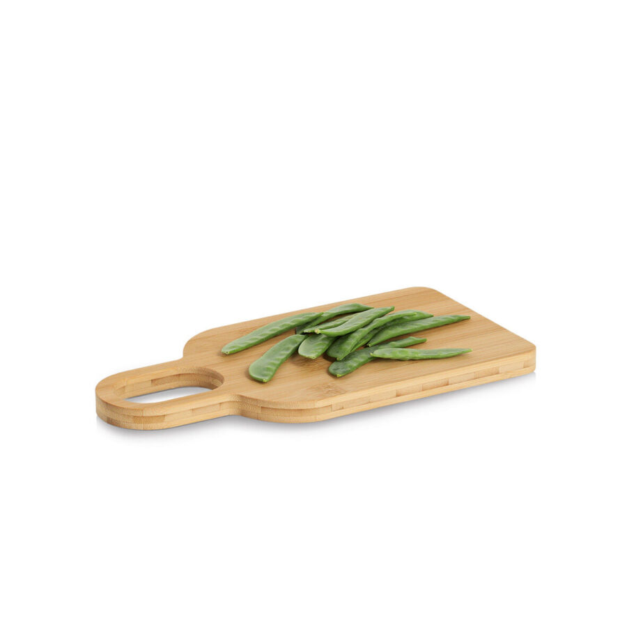 Schneide-/Servierbrett mit Griff, Bambus