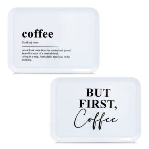 Melamintablett "But first coffee"