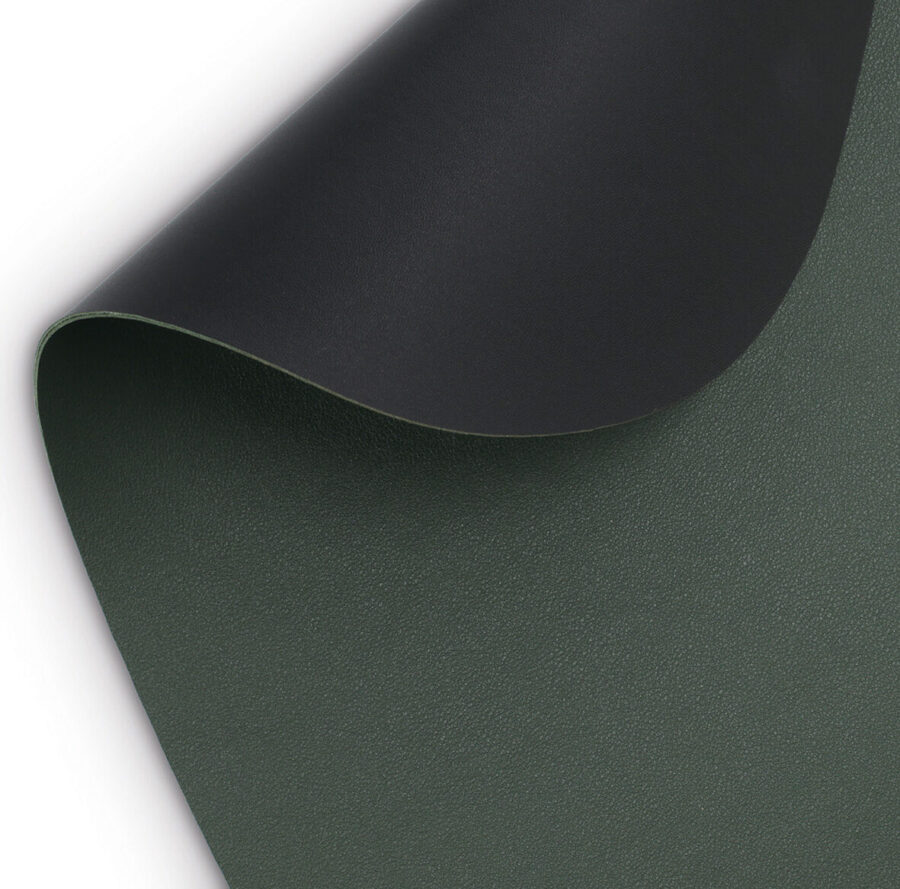 Platzset "2 tone", Kunstleder, schwarz/dunkelgrün