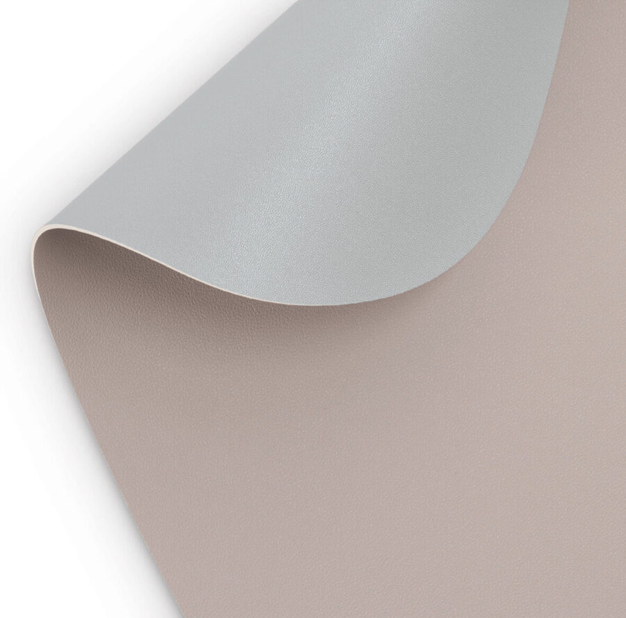 Platzset "2 tone", Kunstleder, greige/grau