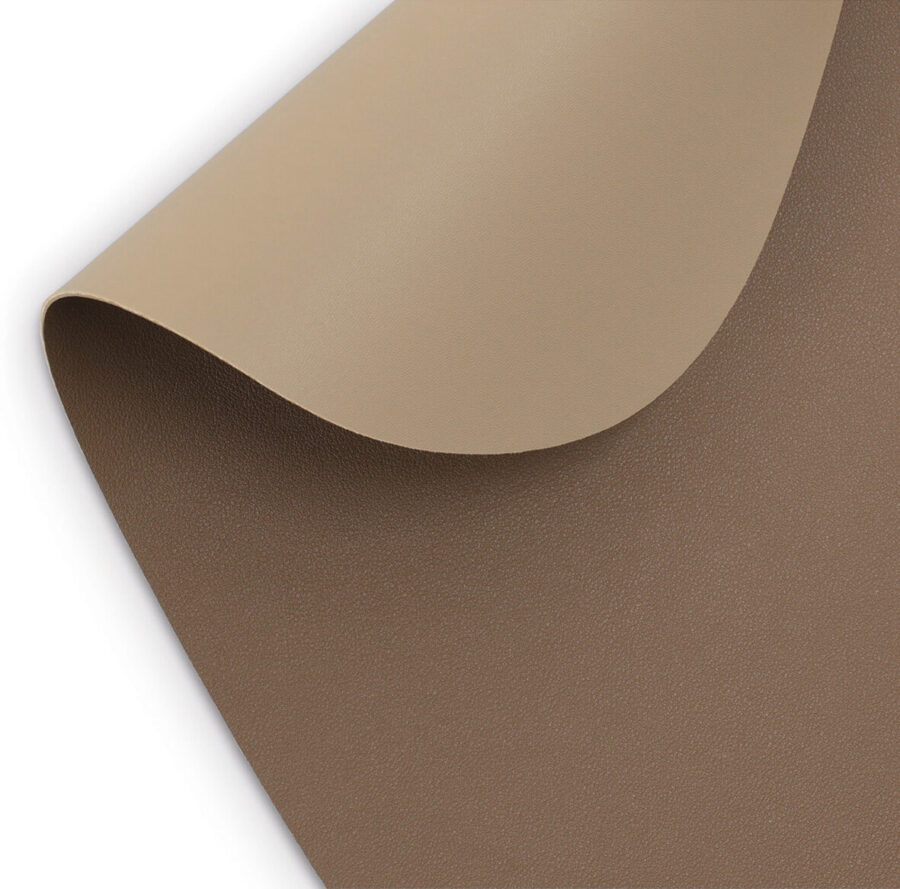 Platzset "2 tone", Kunstleder, beige/braun