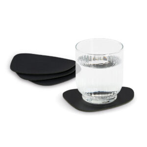 Glasuntersetzer-Set "2 tone", 4-tlg., Kunstleder,