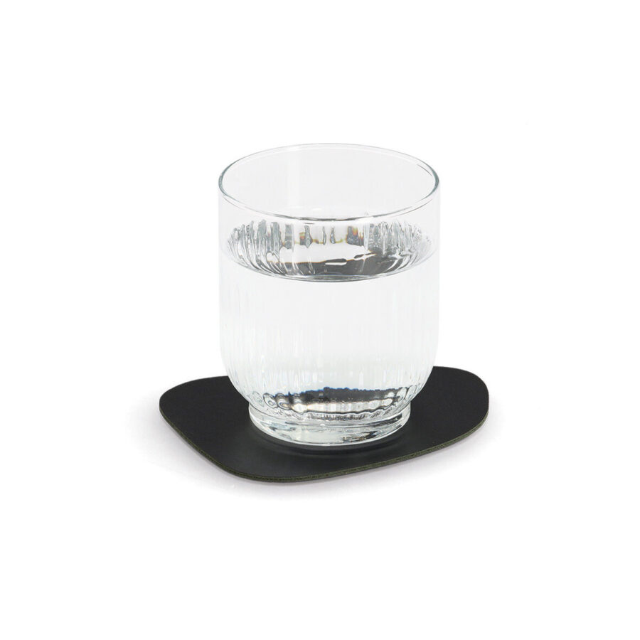 Glasuntersetzer-Set "2 tone", 4-tlg., Kunstleder,