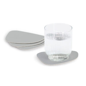 Glasuntersetzer-Set "2 tone", 4-tlg., Kunstleder,