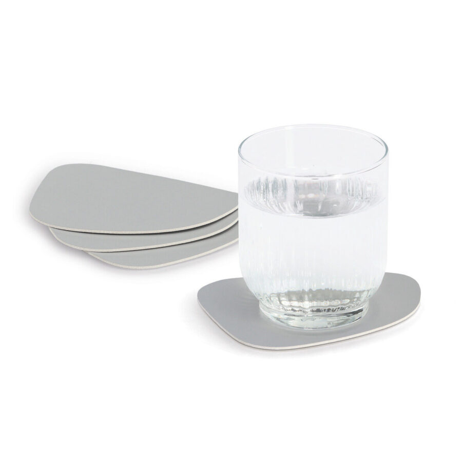 Glasuntersetzer-Set "2 tone", 4-tlg., Kunstleder,