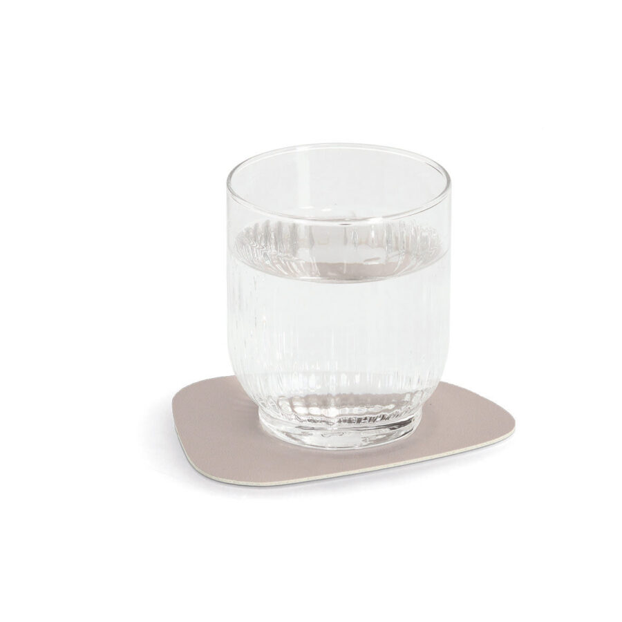 Glasuntersetzer-Set "2 tone", 4-tlg., Kunstleder,