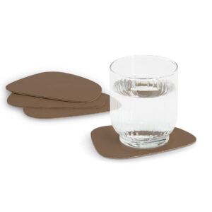 Glasuntersetzer-Set "2 tone", 4-tlg., Kunstleder,